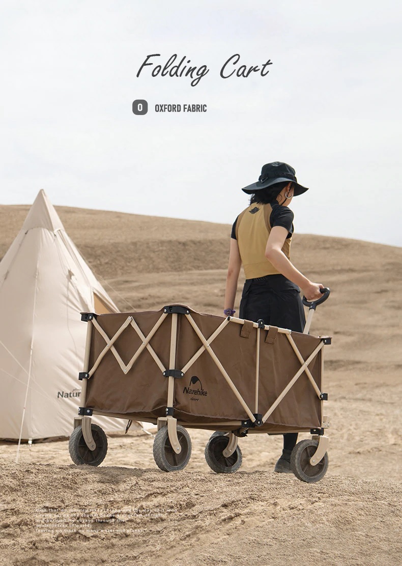 Xe kéo dã ngoại NatureHike TC02 NH20PJ005 193L - Bánh xe nhỏ - Ảnh 2