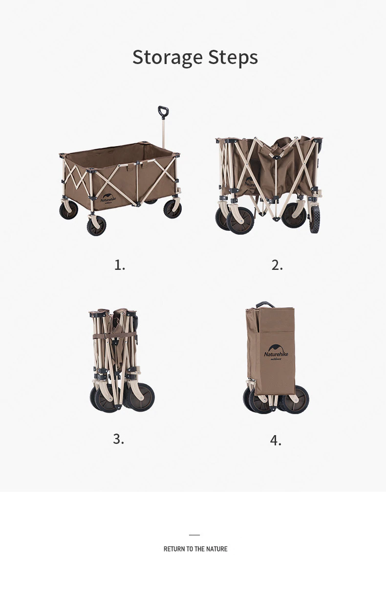 Xe kéo dã ngoại NatureHike TC02 NH20PJ005 193L - Bánh xe nhỏ - Ảnh 9
