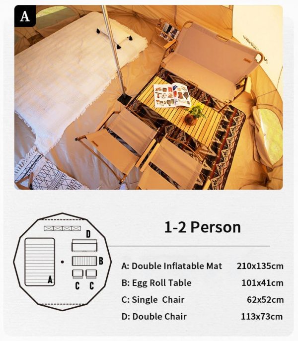 Lều Glamping NatureHike 12.3 NH20ZP005 (Hàng có sẵn) - Ảnh 10